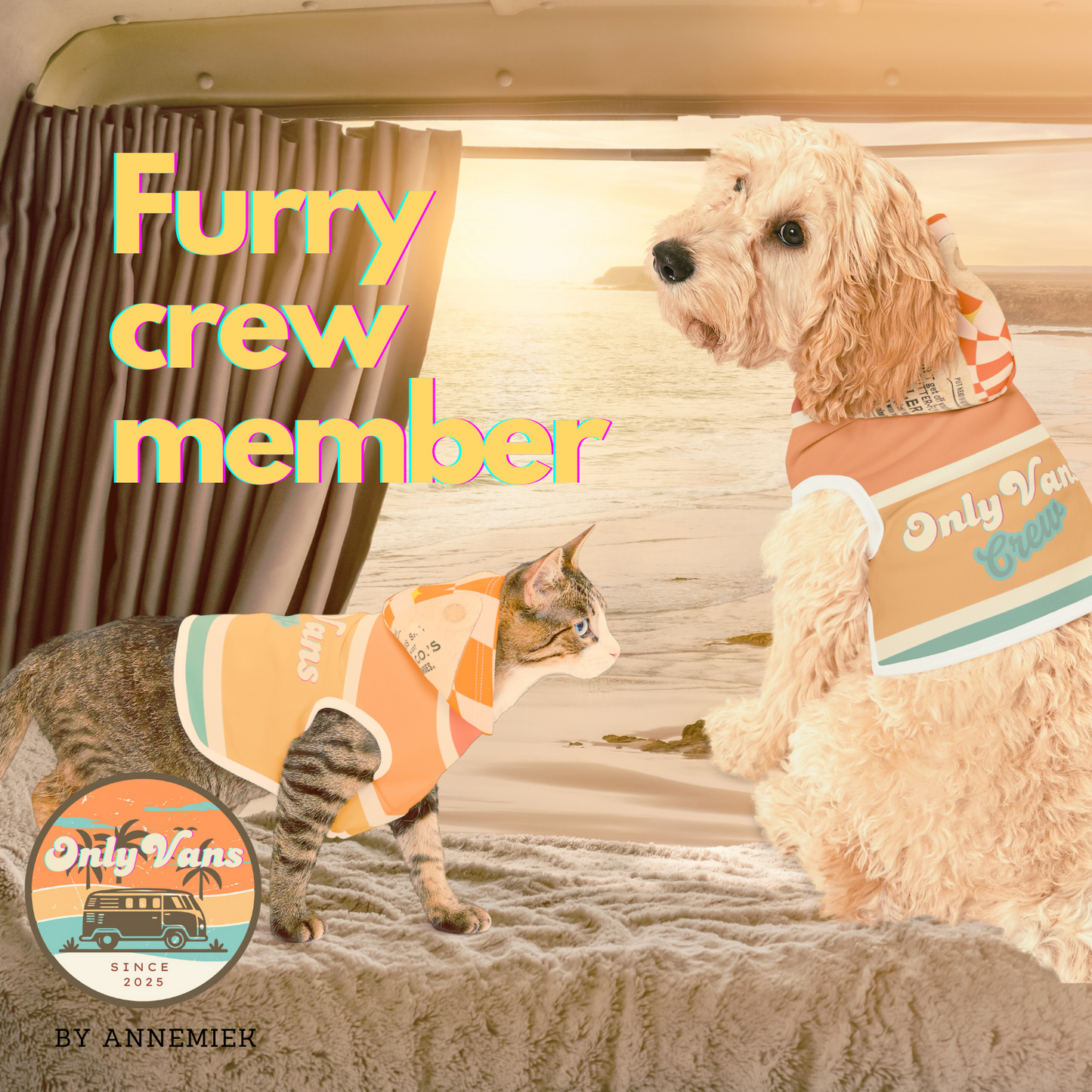 OnlyVans Pet Hoodie – Your Furry Vanlife Flirt!