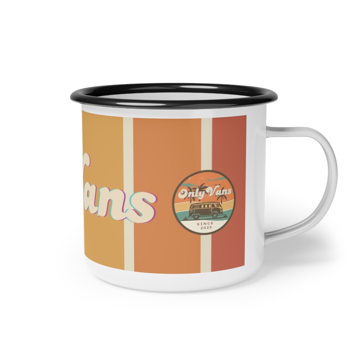 OnlyVans Enamel Mug – Your Retro Road Trip BFF!